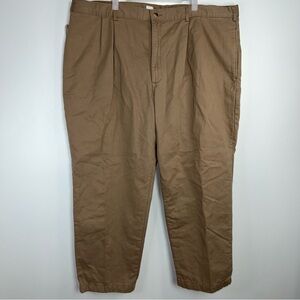 L.L. Bean Khaki Chinos Flannel Lined Pants Men's 46x29 Outdoor Workwear Classic